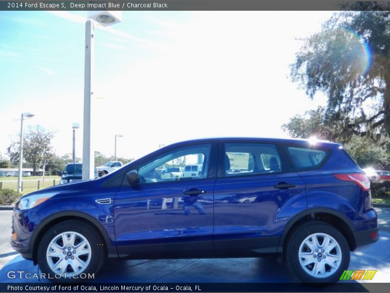 Deep Impact Blue / Charcoal Black 2014 Ford Escape S