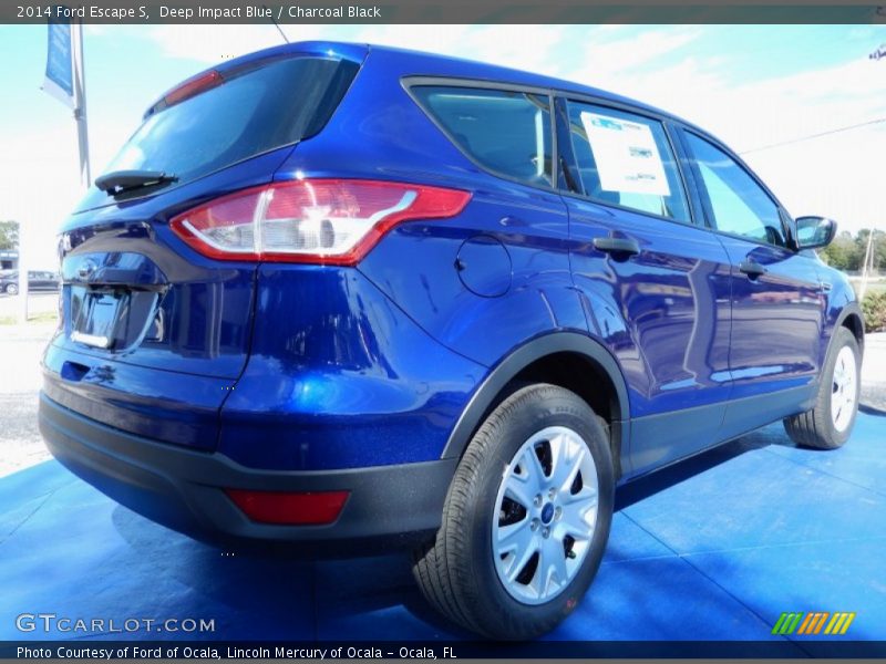 Deep Impact Blue / Charcoal Black 2014 Ford Escape S