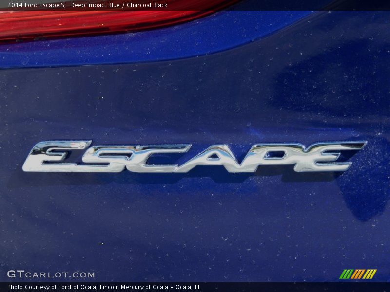 Deep Impact Blue / Charcoal Black 2014 Ford Escape S