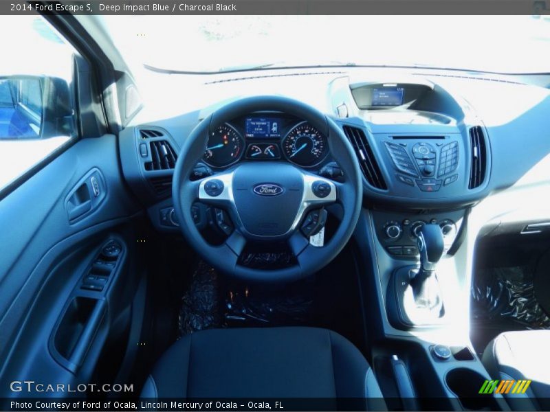 Deep Impact Blue / Charcoal Black 2014 Ford Escape S