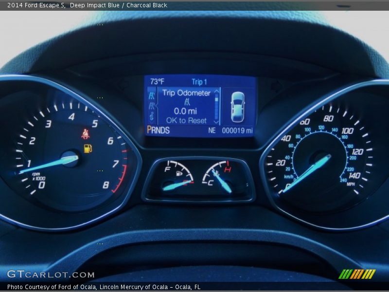 Deep Impact Blue / Charcoal Black 2014 Ford Escape S
