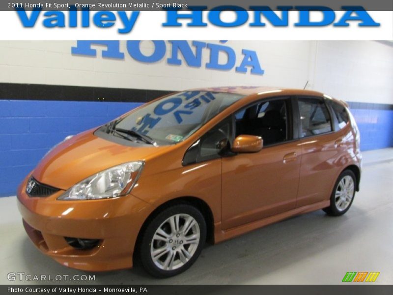 Orange Revolution Metallic / Sport Black 2011 Honda Fit Sport