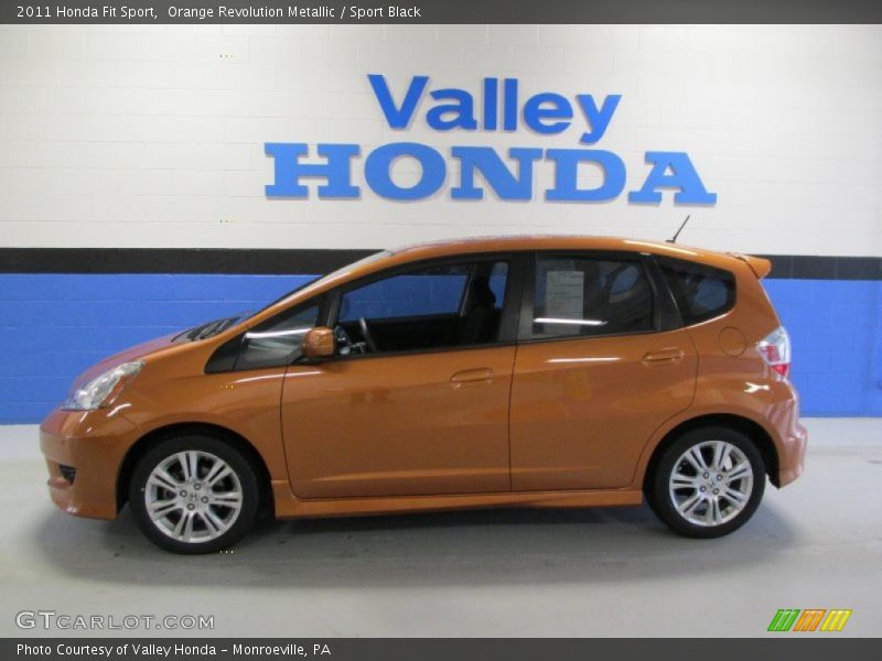 Orange Revolution Metallic / Sport Black 2011 Honda Fit Sport