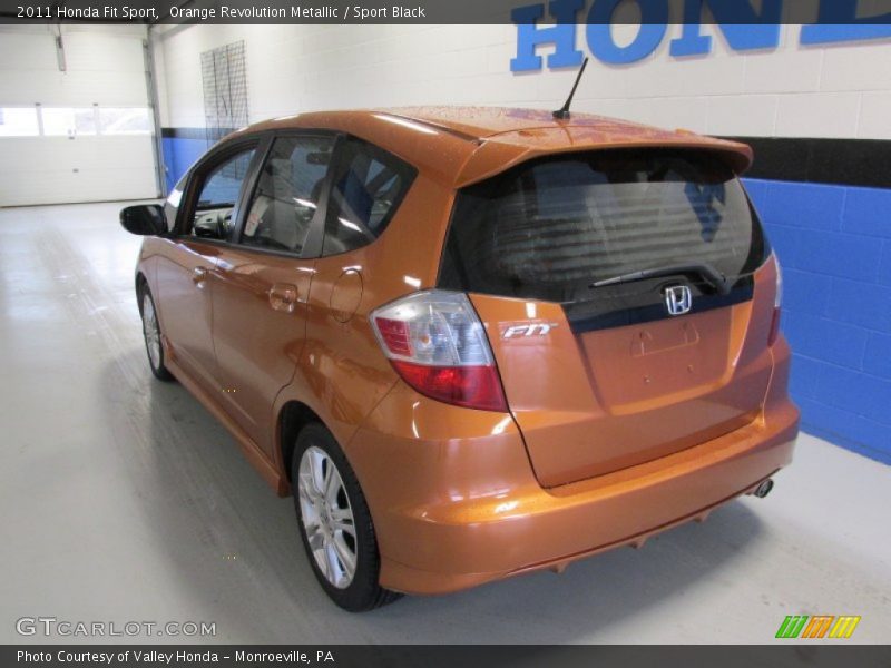 Orange Revolution Metallic / Sport Black 2011 Honda Fit Sport