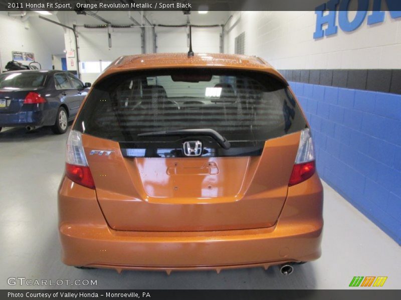 Orange Revolution Metallic / Sport Black 2011 Honda Fit Sport