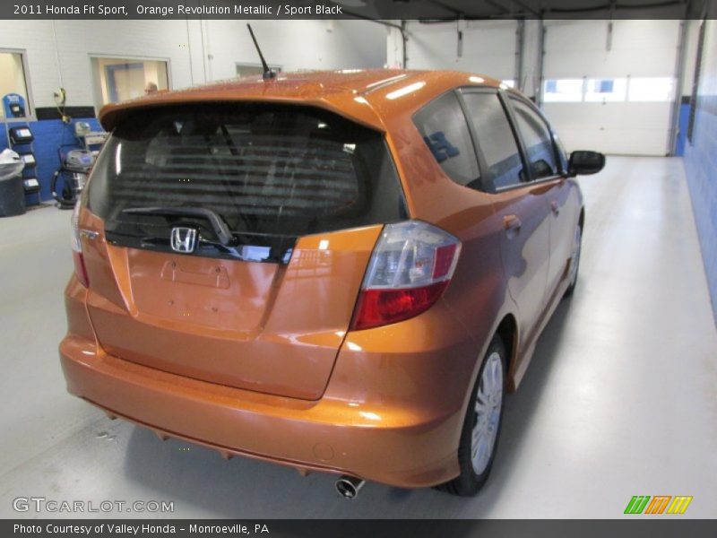 Orange Revolution Metallic / Sport Black 2011 Honda Fit Sport