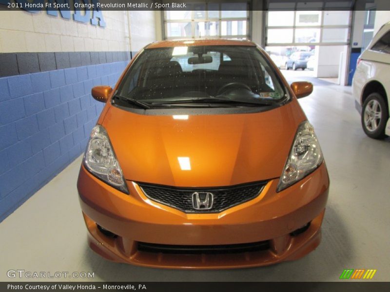 Orange Revolution Metallic / Sport Black 2011 Honda Fit Sport