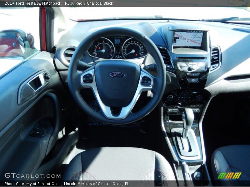 Ruby Red / Charcoal Black 2014 Ford Fiesta SE Hatchback