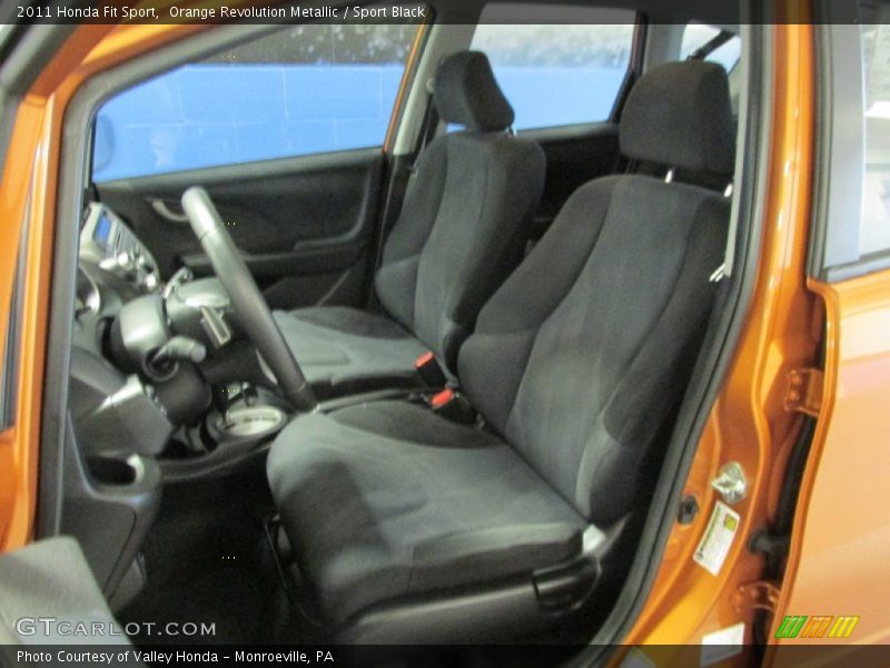Orange Revolution Metallic / Sport Black 2011 Honda Fit Sport