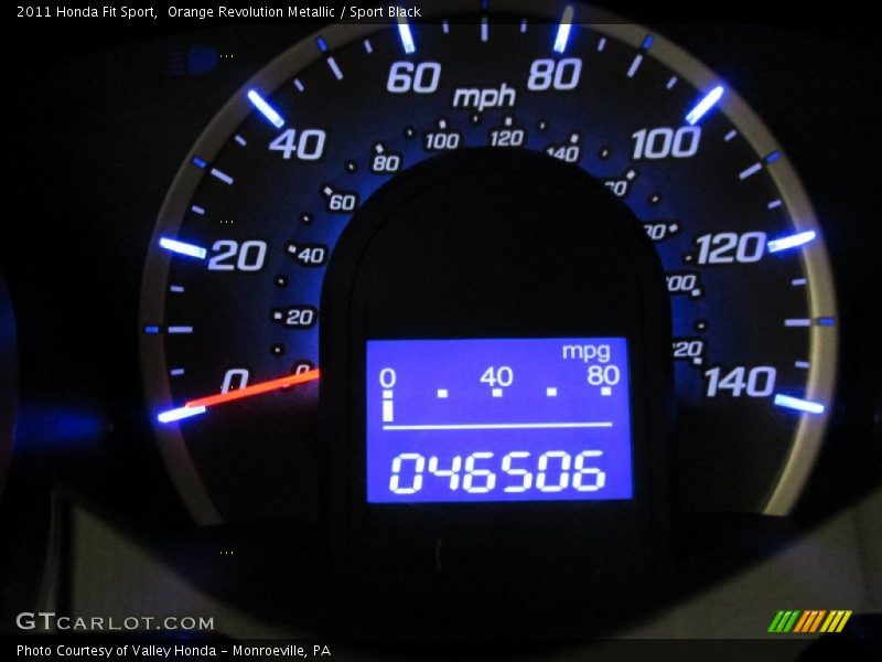 Orange Revolution Metallic / Sport Black 2011 Honda Fit Sport