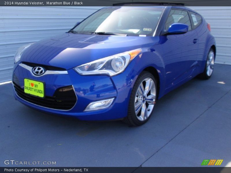 Marathon Blue / Black 2014 Hyundai Veloster