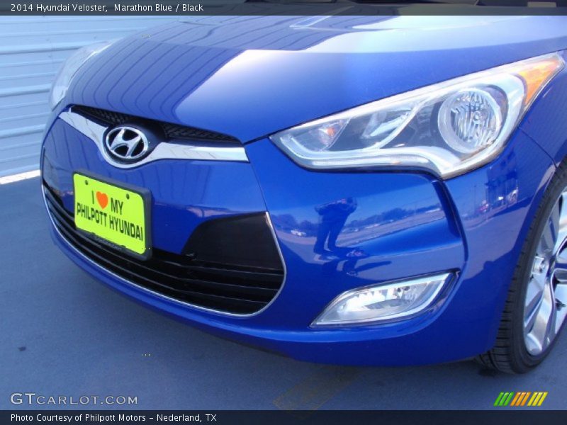 Marathon Blue / Black 2014 Hyundai Veloster