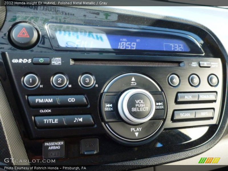 Polished Metal Metallic / Gray 2012 Honda Insight EX Hybrid