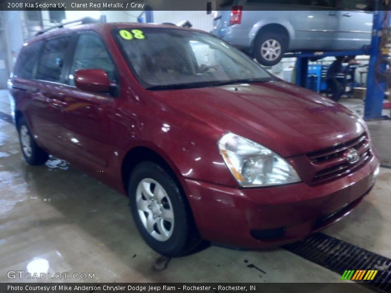 Claret Red Metallic / Gray 2008 Kia Sedona LX