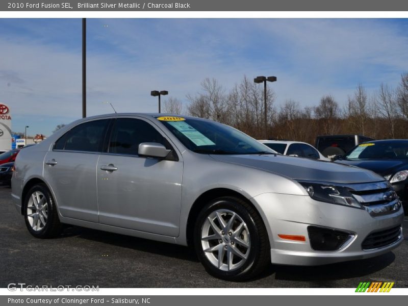 Brilliant Silver Metallic / Charcoal Black 2010 Ford Fusion SEL