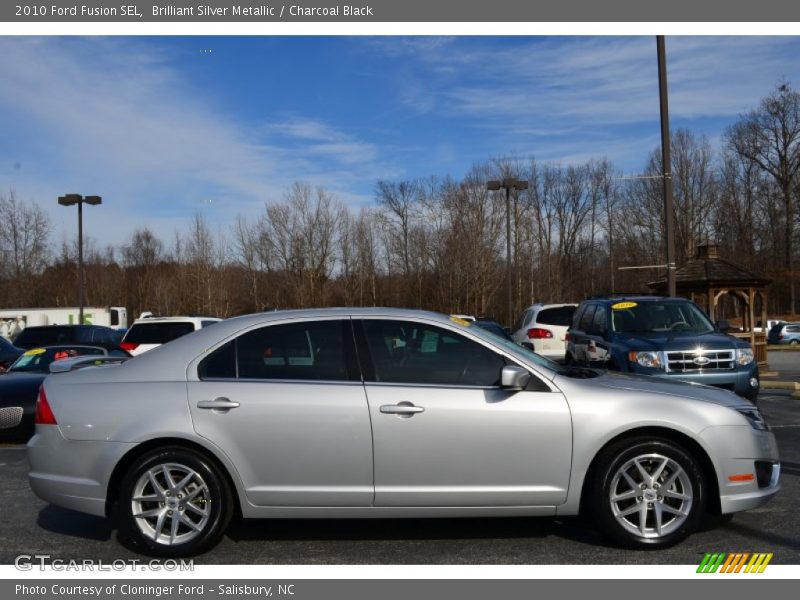 Brilliant Silver Metallic / Charcoal Black 2010 Ford Fusion SEL