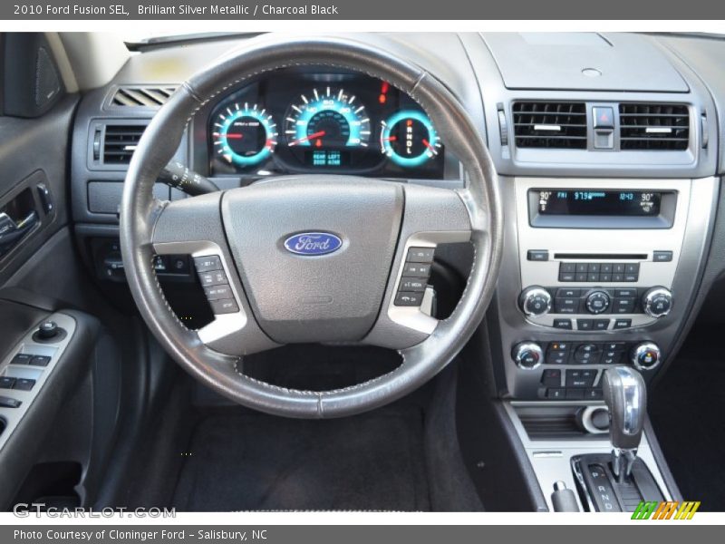 Brilliant Silver Metallic / Charcoal Black 2010 Ford Fusion SEL