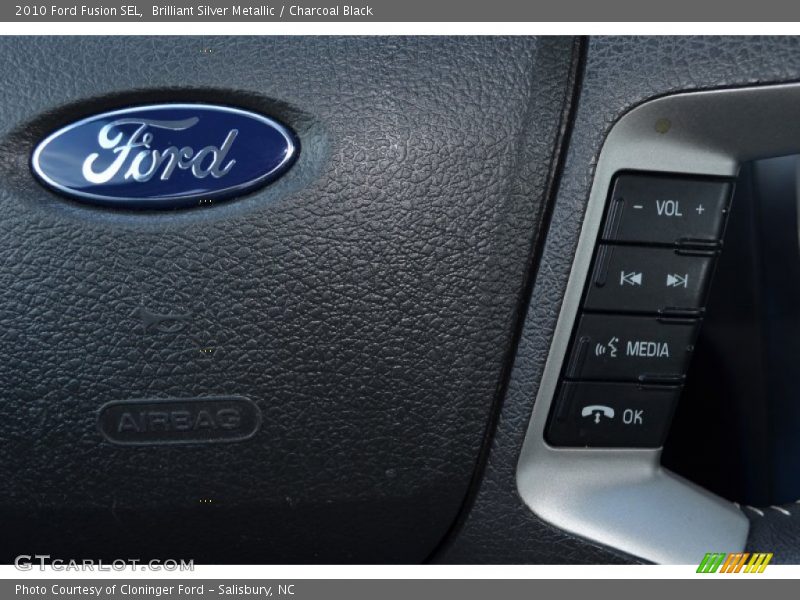 Brilliant Silver Metallic / Charcoal Black 2010 Ford Fusion SEL