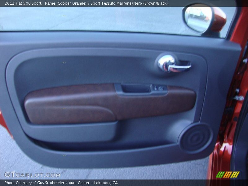 Rame (Copper Orange) / Sport Tessuto Marrone/Nero (Brown/Black) 2012 Fiat 500 Sport