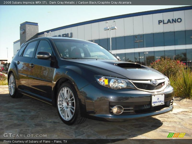 Dark Gray Metallic / Carbon Black/Graphite Gray Alcantara 2008 Subaru Impreza WRX STi