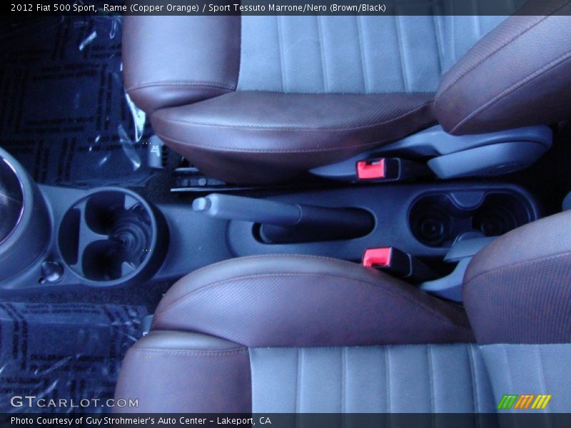 Rame (Copper Orange) / Sport Tessuto Marrone/Nero (Brown/Black) 2012 Fiat 500 Sport