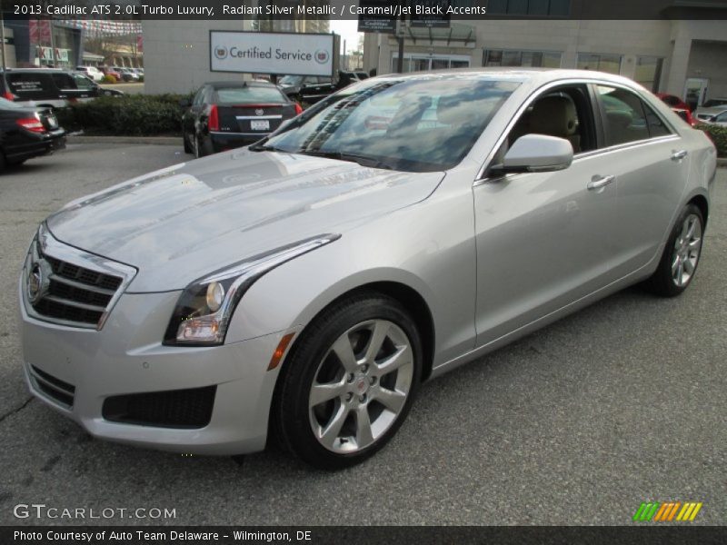 Radiant Silver Metallic / Caramel/Jet Black Accents 2013 Cadillac ATS 2.0L Turbo Luxury