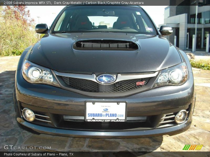 Dark Gray Metallic / Carbon Black/Graphite Gray Alcantara 2008 Subaru Impreza WRX STi