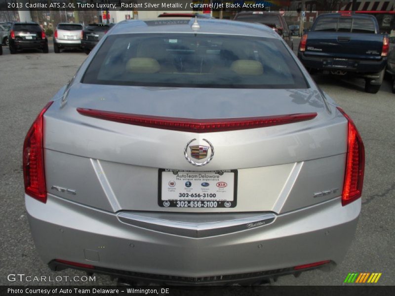 Radiant Silver Metallic / Caramel/Jet Black Accents 2013 Cadillac ATS 2.0L Turbo Luxury