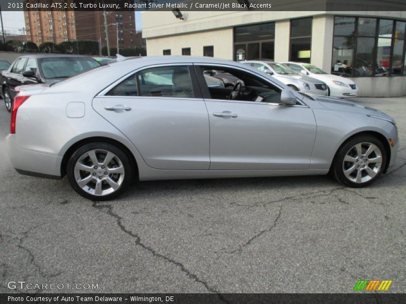 Radiant Silver Metallic / Caramel/Jet Black Accents 2013 Cadillac ATS 2.0L Turbo Luxury
