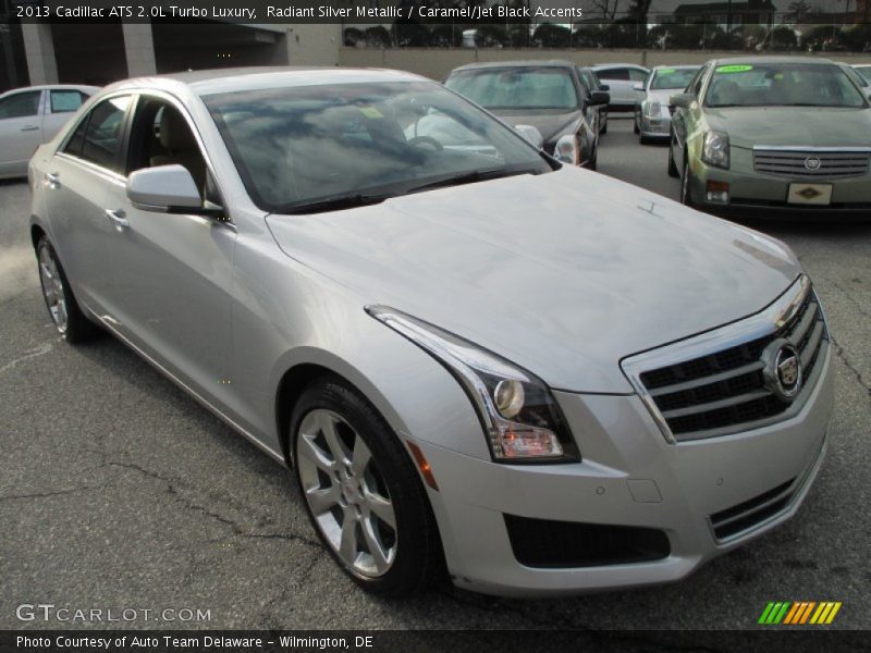Radiant Silver Metallic / Caramel/Jet Black Accents 2013 Cadillac ATS 2.0L Turbo Luxury