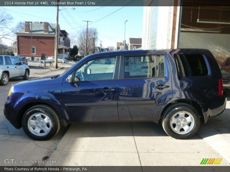 Obsidian Blue Pearl / Gray 2014 Honda Pilot LX 4WD