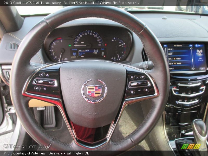 Radiant Silver Metallic / Caramel/Jet Black Accents 2013 Cadillac ATS 2.0L Turbo Luxury