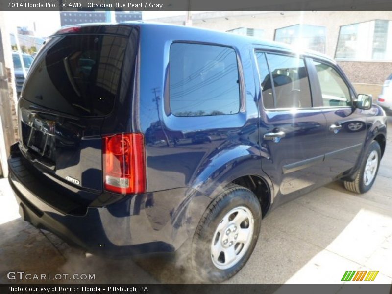 Obsidian Blue Pearl / Gray 2014 Honda Pilot LX 4WD