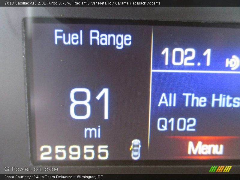 Radiant Silver Metallic / Caramel/Jet Black Accents 2013 Cadillac ATS 2.0L Turbo Luxury