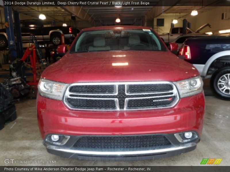 Deep Cherry Red Crystal Pearl / Black/Light Frost Beige 2014 Dodge Durango Limited