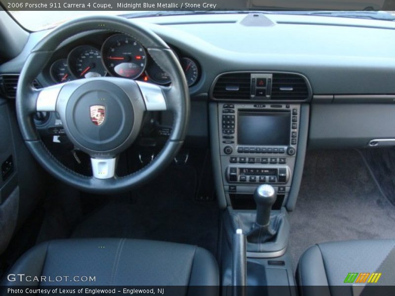 Midnight Blue Metallic / Stone Grey 2006 Porsche 911 Carrera 4 Coupe