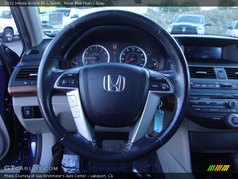 Royal Blue Pearl / Gray 2011 Honda Accord EX-L Sedan