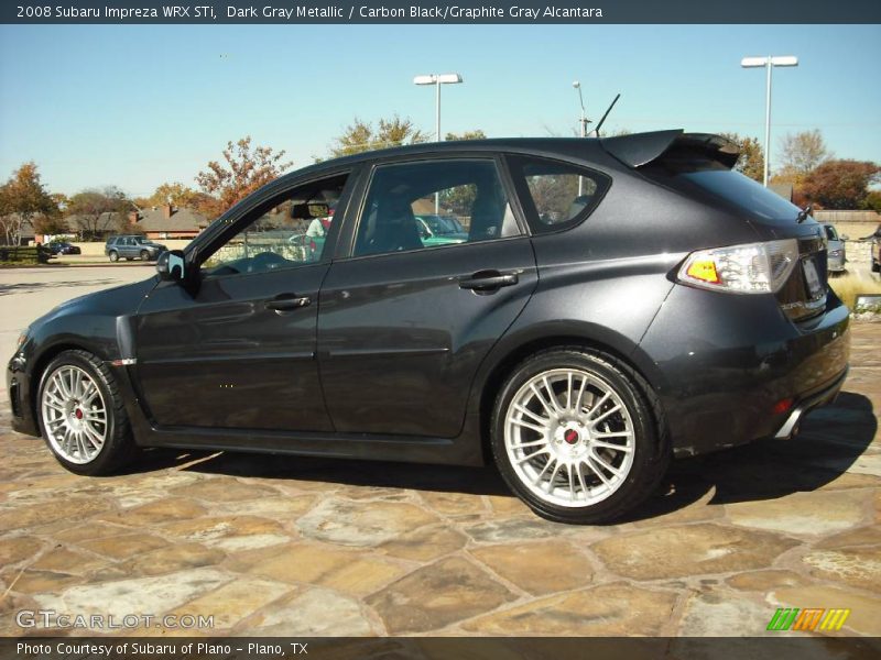 Dark Gray Metallic / Carbon Black/Graphite Gray Alcantara 2008 Subaru Impreza WRX STi