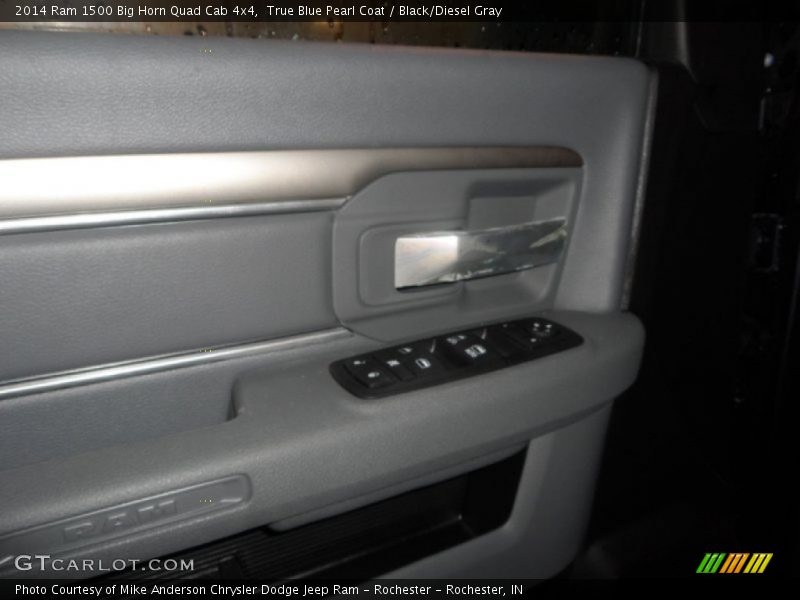 True Blue Pearl Coat / Black/Diesel Gray 2014 Ram 1500 Big Horn Quad Cab 4x4