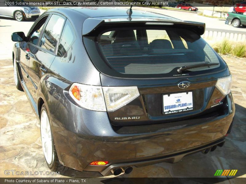 Dark Gray Metallic / Carbon Black/Graphite Gray Alcantara 2008 Subaru Impreza WRX STi