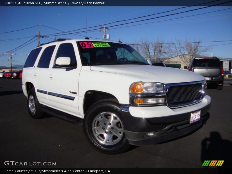 Summit White / Pewter/Dark Pewter 2005 GMC Yukon SLT