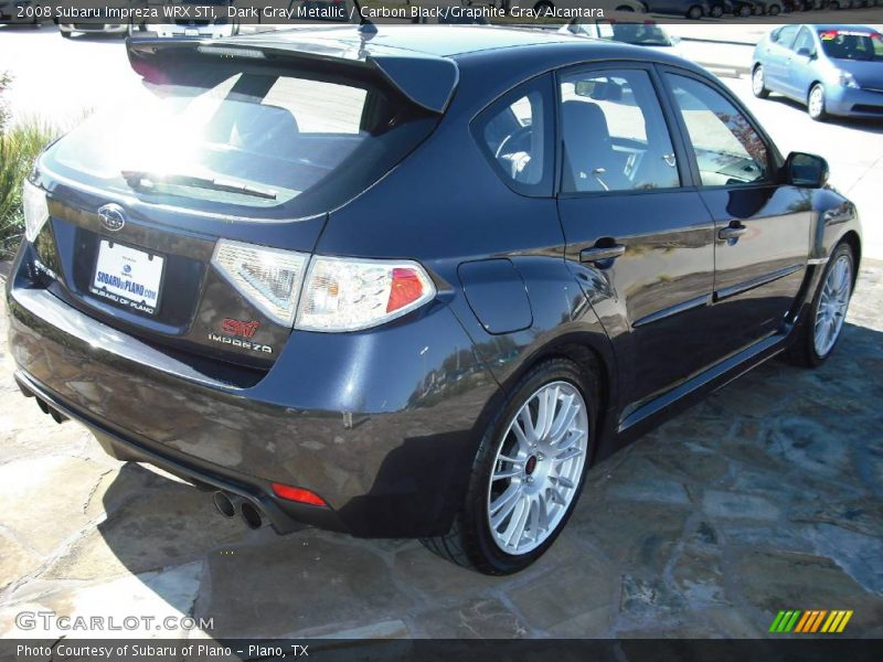 Dark Gray Metallic / Carbon Black/Graphite Gray Alcantara 2008 Subaru Impreza WRX STi