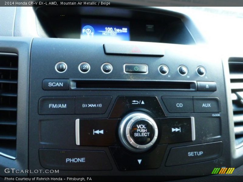 Mountain Air Metallic / Beige 2014 Honda CR-V EX-L AWD