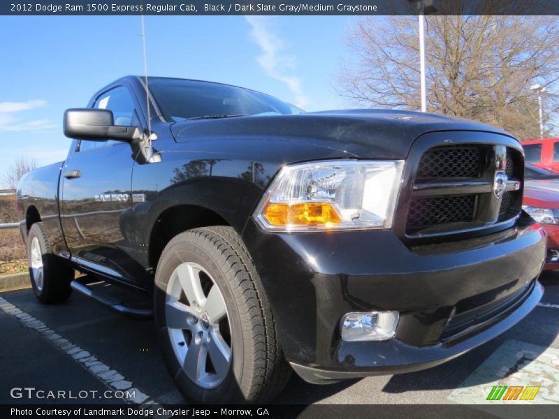 Black / Dark Slate Gray/Medium Graystone 2012 Dodge Ram 1500 Express Regular Cab