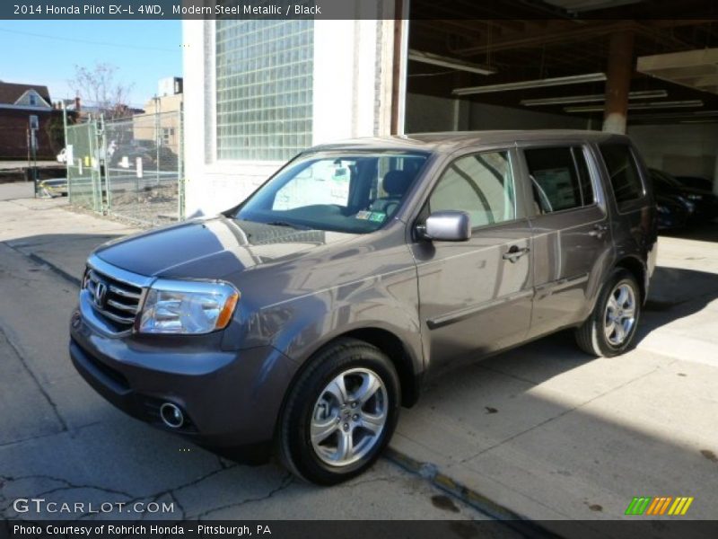 Modern Steel Metallic / Black 2014 Honda Pilot EX-L 4WD