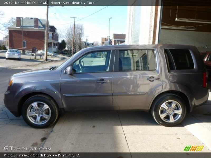 Modern Steel Metallic / Black 2014 Honda Pilot EX-L 4WD
