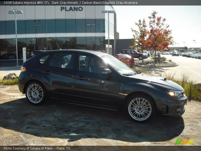 Dark Gray Metallic / Carbon Black/Graphite Gray Alcantara 2008 Subaru Impreza WRX STi