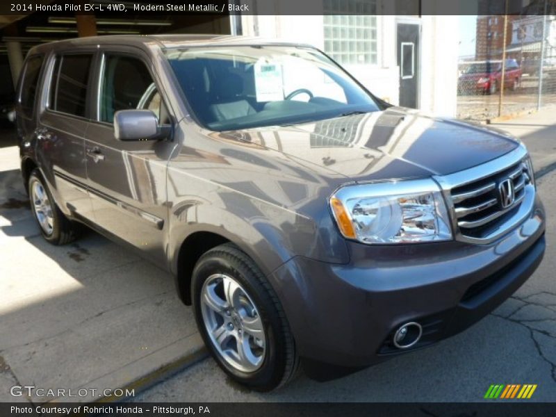 Modern Steel Metallic / Black 2014 Honda Pilot EX-L 4WD