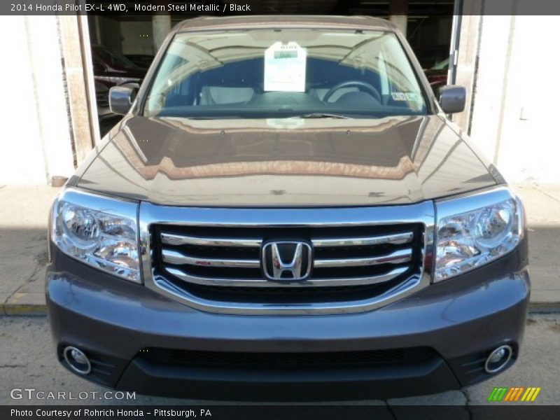 Modern Steel Metallic / Black 2014 Honda Pilot EX-L 4WD