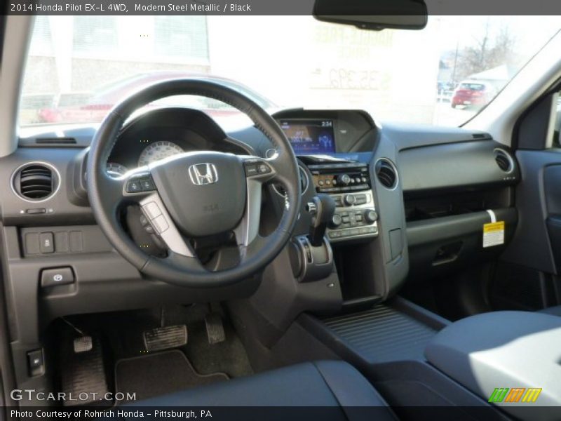 Modern Steel Metallic / Black 2014 Honda Pilot EX-L 4WD